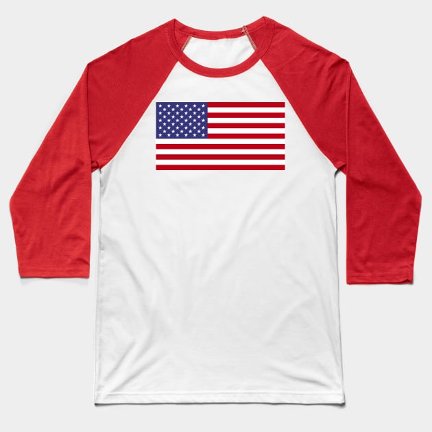 American Flag Baseball T-Shirt by BlakCircleGirl